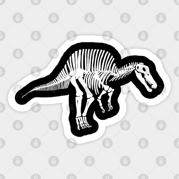 Terra Fossil Spinosaurus Dinosaur White Sticker by Terra Fossil Merch